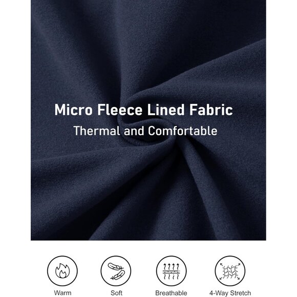 Women's Thermal Fleece Quarter Zip Pullover with Zipper Pocket and Thumb Holes - Picture 5 of 6